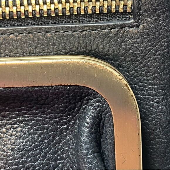 Silpada Zip Around Wristlet Black Leather With Cow Fur Accent - Picture 10 of 15
